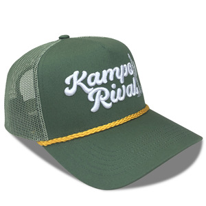 Gorra Trucker de 5 Paneles con Logotipo Personalizado al por Mayor, Estilo <span class=keywords><strong>Kampo</strong></span> Rival Cactus Western Vintage, Verde Oliva, con Cuerda Frontal - Product Image 4