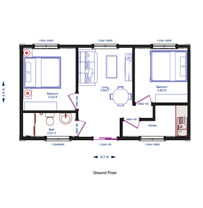 <span class=keywords><strong>สมา</strong></span>ร์ทราคาถูก Compact Home ออกแบบชั้นสองห้องนอนทนไฟฉนวนกันความร้อนสูงกำไรเส้นใย Sandwich แผง Prefab House - Product Image 2