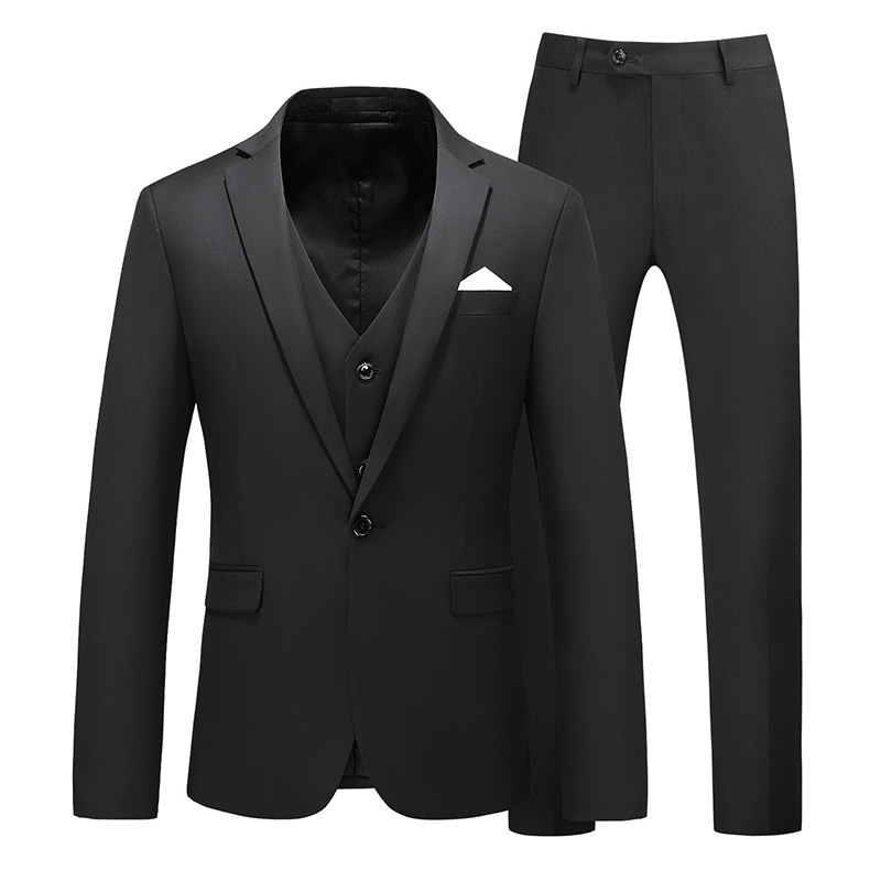 Noir (veste + pantalon + gilet)