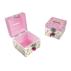 Ever Bright Pink Tirelire en bois pour enfants Boîte à monnaie de haute qualité Sublimation Tirelire Girl Tirelire Money Saving Boxes - Product Image 2