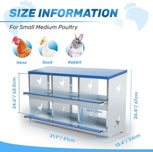6 lỗ lớn gà làm tổ hộp kim loại trứng đẻ hộp cho gà cuộn đi làm tổ hộp cho trứng Bộ sưu tập - Product Image 6