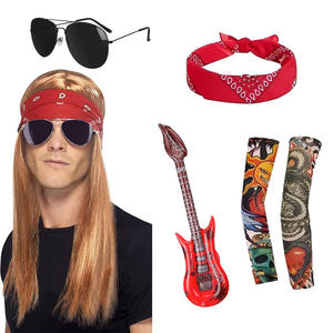Déguisement pour enfants et adultes, costume de rock star pour enfants, accessoires de rock star pour enfants et hommes, ensemble de heavy metal - Product Image 3