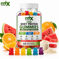Gummies Protéinés au Whey Marque Blanche OEM, Véganes, Saveur Pastèque & Orange, Nutrition Sportive