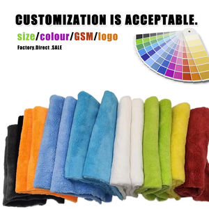 Toalla de microfibra supersuave y absorbente de 40x40 cm para tejer trama sin bordes con detalles automáticos para limpieza de lavado de coches - Product Image 3