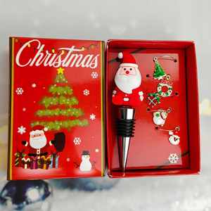 Personalized Wholesale Custom <b>Gift</b> Business Promotional Idea <b>Gift</b> Box <b>Set</b> Wine Bottle Corker Christmas <b>Gift</b> <b>Set</b> - Product Image 1