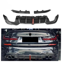 Nouveau diffuseur de pare-chocs arrière en fibre de carbone style KB pour Série 3 M340i G20 2019-2023, pièces automobiles à fixer par vis, vis incluses