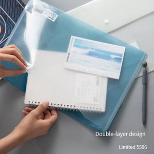 Deli <span class=keywords><strong>5506</strong></span> dossier A4 simple et Double pince d'alimentation classification de bureau dossier de marchandise de masse dossier de papier d'examen organisation de haute qualité - Product Image 4