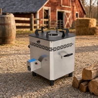 Poêle à bois à air forcé haute efficacité, coque en acier inoxydable, noyau en acier soudé pour le chauffage des ateliers et des maisons