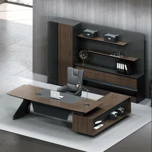 Modern Design Office Furniture Project L Shaped Boss CEO Director Desk Executive Wooden Office Table