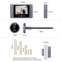 Pas besoin de Wi-Fi Batterie 2000mAh Vidéo-portier avec vision nocturne Écran LCD 2,8 pouces Caméra de sonnette 1MP