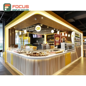 ตู้โชว์กาแฟแบบกำหนดเอง ผิวลามิเนตไม้ พร้อมพื้นที่จัดแสดงขวดไซรัป ตู้โชว์หน้าร้าน - Product Image 6