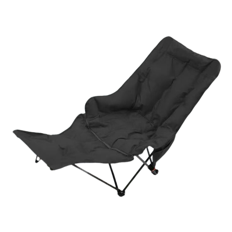 Black cotton 4-speed folding chair