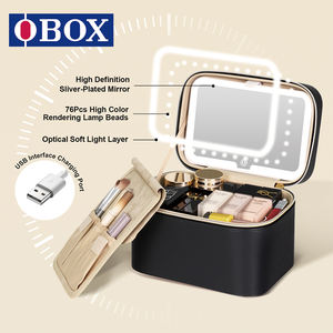 กล่องจัดระเบียบเครื่องสำอาง OBOX พร้อมกระจก HD 3 <span class=keywords><strong>โทน</strong></span>สี สำหรับศิลปินริมทาง กระเป๋าทนทานสำหรับการสร้างสรรค์กลางแจ้ง - Product Image 2