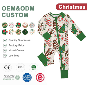Pyjamas en bambou pour enfants WEIWEI, personnages de Noël, vente en gros personnalisée, boîte mystère RTS, pyjamas en bambou bio pour bébés, ensemble imprimé de dessins animés - Product Image 1