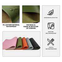 Tapis de bureau personnalisé en cuir PU Tapis de table souples pour ordinateur portable