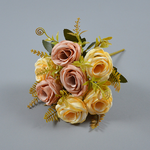 Flor artificial hecha a mano decoración paquete <span class=keywords><strong>Rosa</strong></span> fabricante Venta Directa boda hogar jardín <span class=keywords><strong>restaurante</strong></span> decoración rosas - Product Image 5