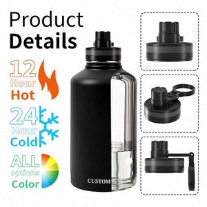 Bouteille d'eau de haute qualité de 32 oz, design personnalisé, isolée, mini, bouteille d'eau chaude de 32 oz avec couvercles - Product Image 5