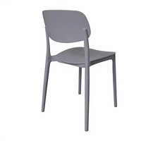 Chaise de salle à manger robuste en plastique de style nordique, moderne et minimaliste, pour la maison, l'hôtel, l'école, le parc, assise confortable pour l'extérieur, revêtement en polyester