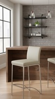 Tabourets de bar commerciaux modernes pour comptoir de cuisine – Mobilier élégant et durable avec structure en acier et base métallique rembourrée