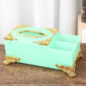 Nordic Light Luxury Retro Clear Acrylic Tissue Box Organizer Holder Factory Wholesale