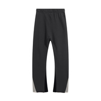 Pantalon de survêtement décontracté pour homme grande taille, personnalisé, de haute qualité, à jambe large, patchwork, avec taille élastique, coupe évasée, imperméable et respirant