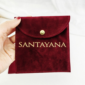NO 1 Best Received Custom Printed Microfiber Suede Jewelry <b>Envelope</b> Pouch Velvet <b>Gift</b> Jewelry Packaging Bags with logo - Product Image 6