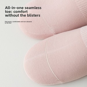 Calzini Invisibili da <span class=keywords><strong>Donna</strong></span> in Cotone Pettinato 95% Cotone, Sottili, Antiscivolo, Deodoranti, Monocolore, Taglio Basso, Primavera/Estate - Product Image 3