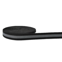 Bande élastique rayée en polyester personnalisable en gros, accessoires vestimentaires épais, ruban extensible résistant et durable pour la couture