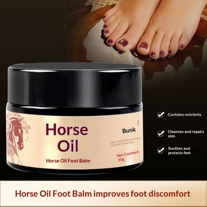 Balsem Kaki Minyak Kuda Bunker, Krim Perbaikan Tangan dan Kaki Pecah-pecah, Pereda Gatal, Perawatan Kulit untuk Penggunaan Luar, 30ml, Melembapkan, Botol dengan Grafik Kuda - Product Image 3