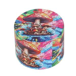 2025 דפוס יצירתי 4-שכבות אבץ סגסוגת מתכת עשב מטחנת ryo 63 מ "מ מצית ידנית & עבור מגנט אביזר - Product Image 2