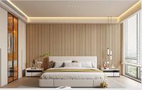 Panneau mural avec lamelles Panneau mural étanche pour magasin Pvc Bois Décor Intérieur Sonore Intérieur Panneaux muraux souples Carreaux autocollants