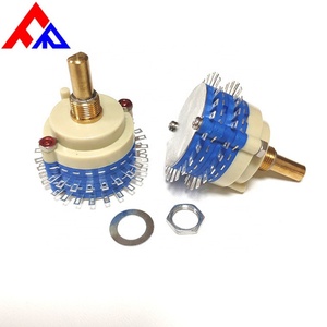 Nuevo Interruptor Rotatorio y de Posición Personalizado de Metal, Eje Plano de 6mm de Diámetro, Forma de 29mm, 2 Polos, Multicapa, 24 Bits - Product Image 1