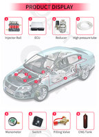 Kits de Conversión a GNC ACT de 8 Cilindros para Inyección Secuencial, Kit Completo, Piezas de Auto