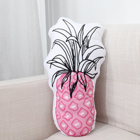 Coussin décoratif personnalisé en forme de fruits, série fruits, impression numérique, banane, pastèque, ananas, oreiller rembourré pour la décoration intérieure