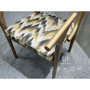 Hot Selling Luxury Antique Dinning Room Furniture Set Wood Frame Fabric Pattern <b>Dining</b> <b>Chair</b> With Square Cushion Hot Selling - Product Image 2