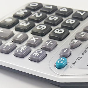 Calculatrice électronique Kadio 12 chiffres double alimentation pour usage bureautique et financier KD-1038B Argent - Product Image 5