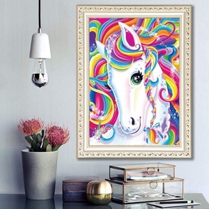 Peinture sur toile personnalisée en perles de diamant brillantes pour la décoration du salon et de l'hôtel - Product Image 1