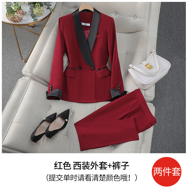 Red jacket and pants