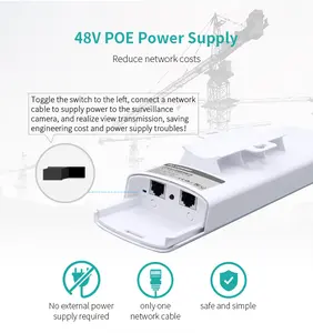 Beste Comfast Hot Selling Cpe Outdoor Draadloze Brug 2.4Ghz 300Mbps Cpe Antenne CF-E314N V2 M2 Nanostation 5Km outdoor Cpe Punt