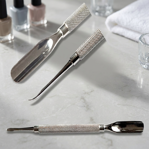 ASAP Herramienta Profesional Sostenible de Acero Inoxidable Reutilizable de Doble Punta en Forma de V para Empujar y Remover Cutículas para Uñas Limpias - Product Image 3