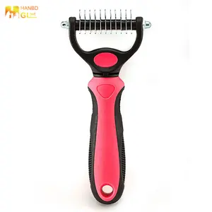 HGL Wholesale Cat Grooming Brush Pet Cleaning Combs And Brushes Tools Dematting Shedding Slicker Brush For Dogs Hair Remover