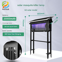 Tueur de moustiques solaire 4500V avec verrou de sécurité, étanche, rechargeable, pour le jardin, la terrasse, la cour, la lutte antiparasitaire intérieure