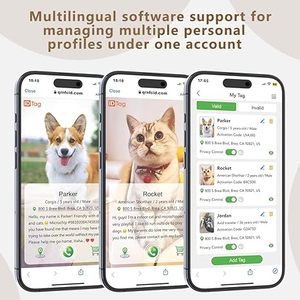 Üretici Tarafından Özelleştirilebilir Dayanıklı NFC QR Kodlu Yuvarlak ABS Hayvan Köpek Kimlik Etiketi, Özel Köpek Adı ve Evcil Hayvan Etiketi ile - Product Image 6