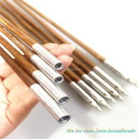 Flèches de tir à l'arc traditionnelles en bambou, 32 pouces, 30-60 livres, avec pointes insérées, pour la chasse à cheval, tir à l'arc recurve