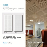 Panneaux de plafond suspendu acoustiques décoratifs en fibres de gypse perforés aléatoires 1200x2400 – Excellent isolation phonique