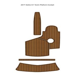 Plataforma de Natación <span class=keywords><strong>Gekko</strong></span> 6.7 2017, Alfombrilla de Espuma EVA para Cabina de Barco, Imitación Madera de Teca, Estilo SeaDek MarineMat Gatorstep, Autoadhesiva - Product Image 1