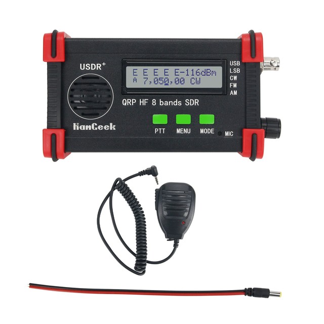 HamGeek USDR+ 5W QRP HF 8-Band SDR Transceiver FT8 USB LSB HF Transceiver Without Microphone
