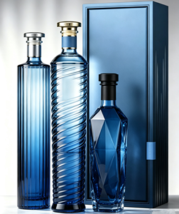 Bouteilles en verre transparentes vides <span class=keywords><strong>de</strong></span> 100 ml, 200 ml, 375 ml, 500 ml, 750 ml, 1 L avec bouchon, bouteilles pour spiritueux, vodka, gin, <span class=keywords><strong>rhum</strong></span>, tequila, whisky - Product Image 1