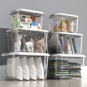 Boîtes de rangement en plastique PP de grande capacité 3L, organisateurs domestiques, contenants pour jouets, vêtements, aliments, avec couvercle et poignée, sans BPA, vente en gros - Product Image 3