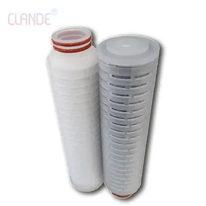 Water Filter System 0.22 Micron Double Pes Pleated Membrane Filter Cartridge For Water Final Filtration